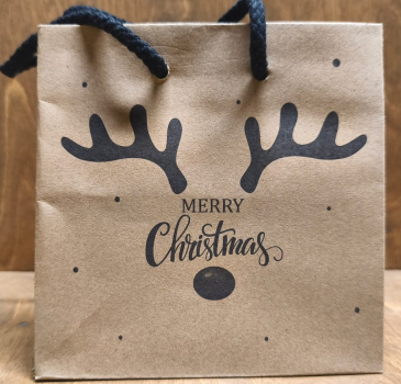 Tragetasche "Merry Christmas", Rentier