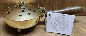 Weihrauchgefäß, gold mit Griff