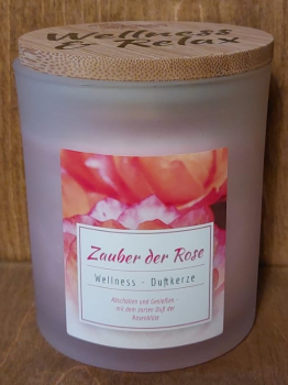 Wellness Duftkerze "Zauber der Rose"