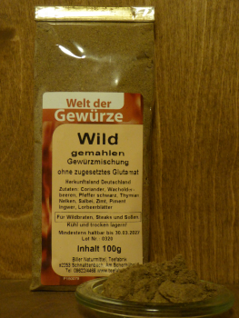 Wildgewürz gemahlen