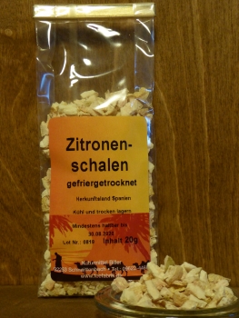 Zitronenschalen gefriergetrocknet, 20g