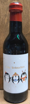 Glühwein rot "Frohe Weihnachten", Pinguine, 250ml