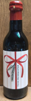 Glühwein rot "Frohe Weihnachten", rote Schleife, 250ml