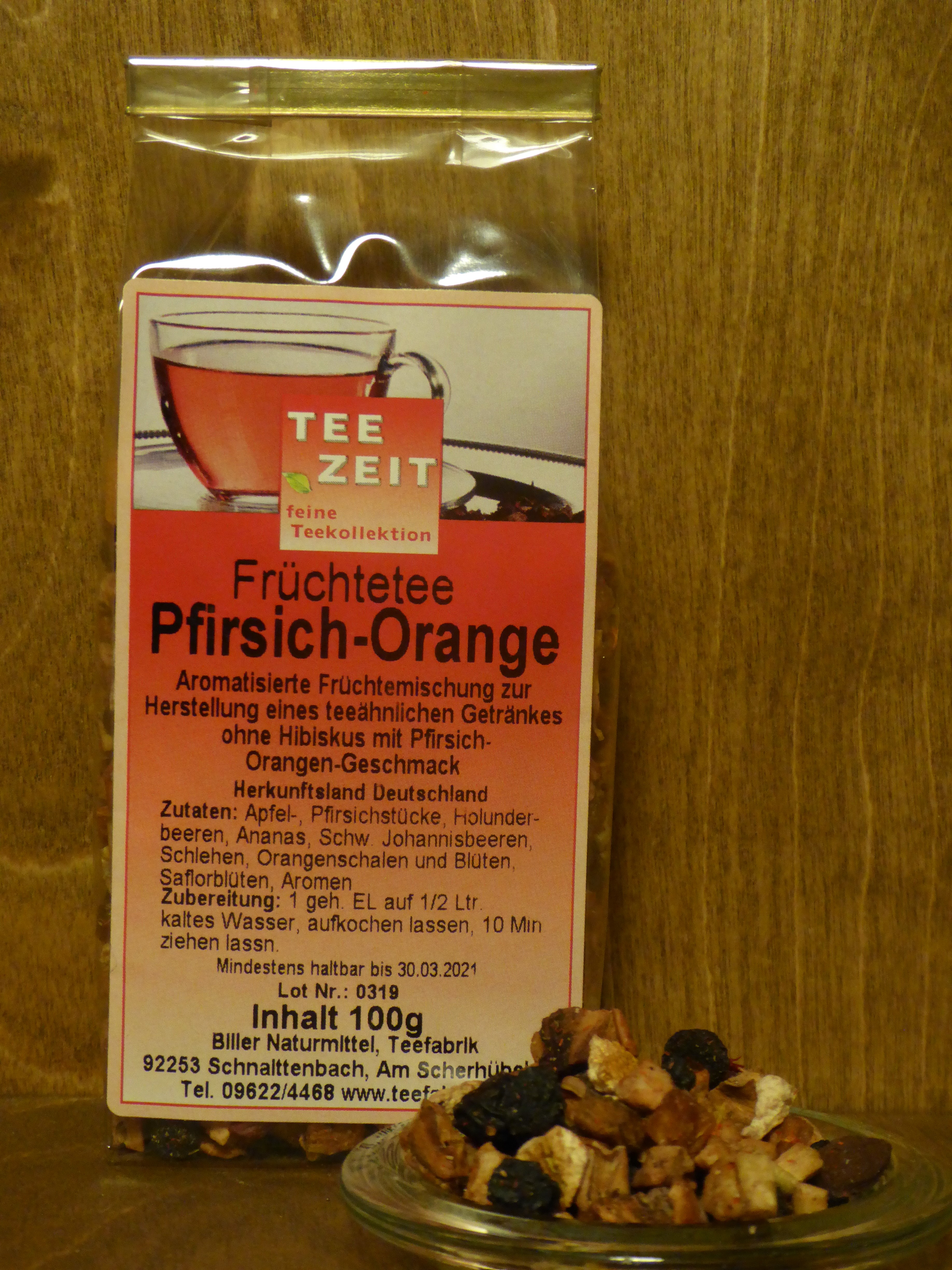 Früchtetee Pfirsich-Orange - Biller Naturmittel