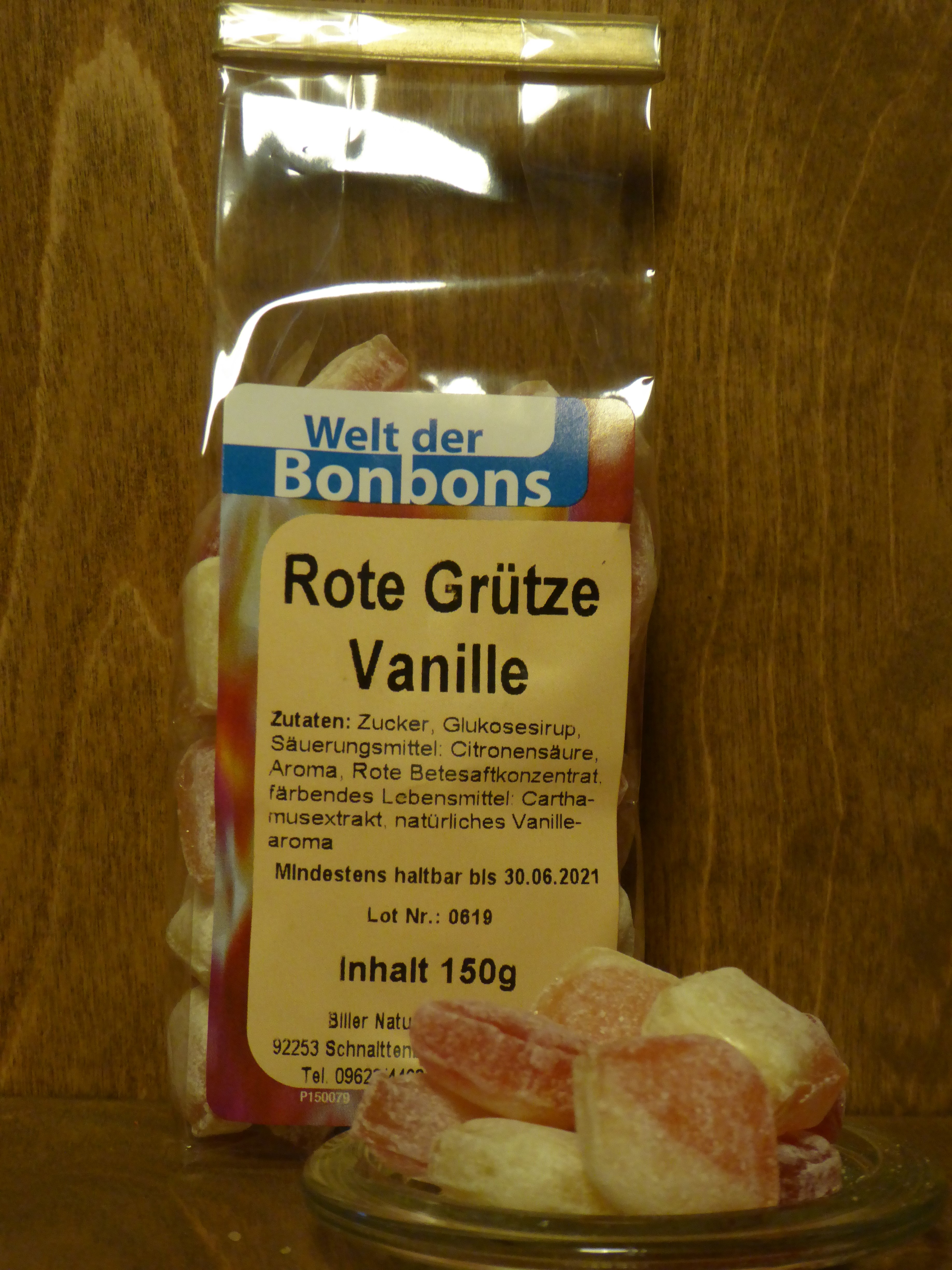 Bonbon Rote Grütze Vanille, 150g - Biller Naturmittel