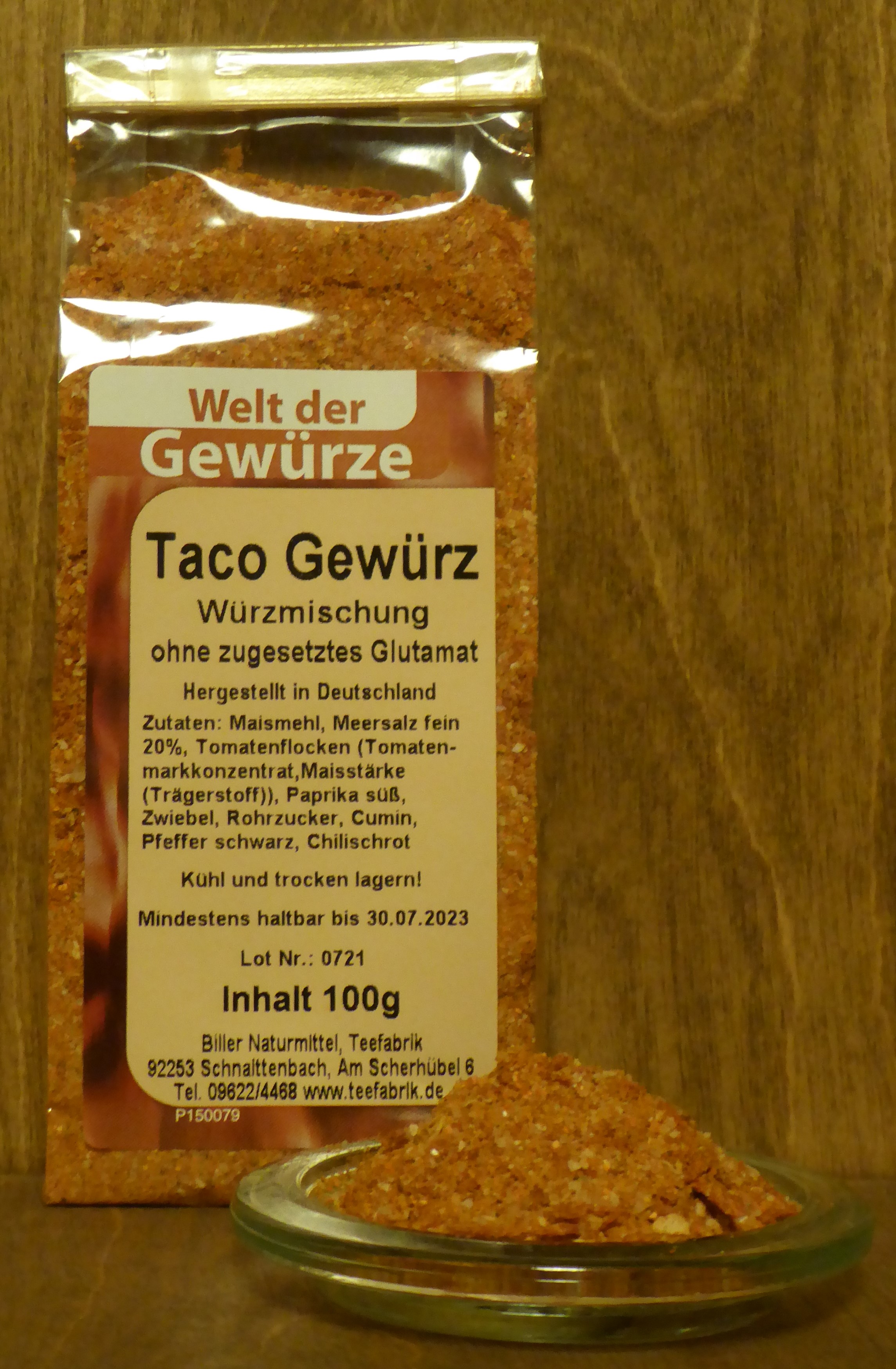 Taco Gewürz - Biller Naturmittel
