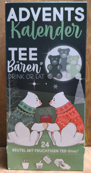 Teebären Adventskalender grün