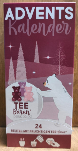 Teebären Adventskalender rot