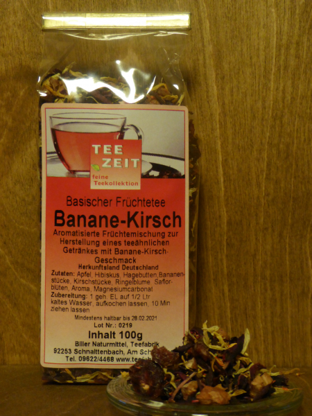 Basischer Früchtetee Banane Kirsch