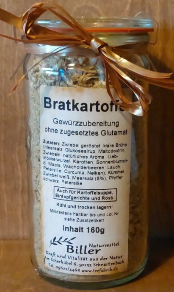 Bratkartoffelgewürz im Glas, 160g