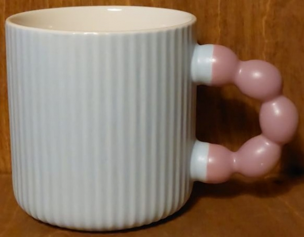 Tasse "Bubble" blau, rosa