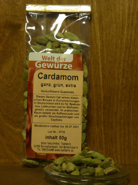 Cardamom i. d. Hülse, grün, ganz