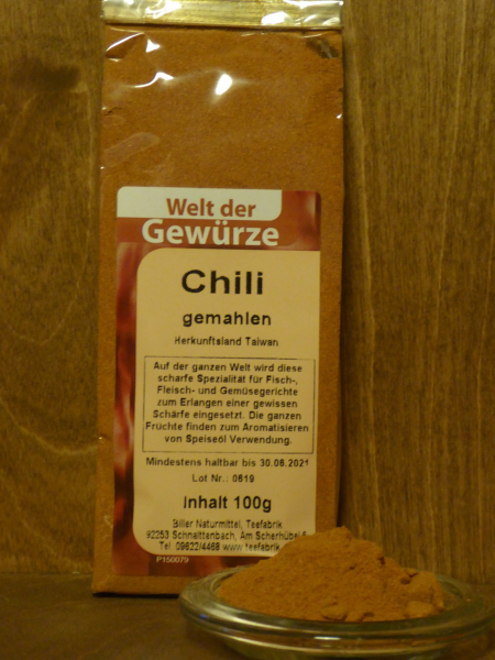 Chili gemahlen, hochrot