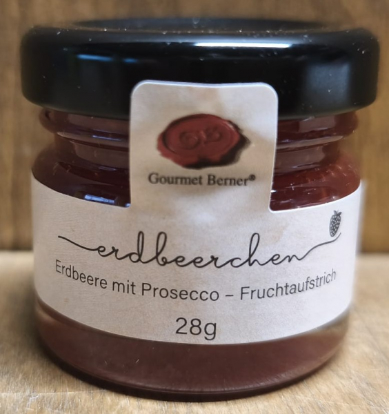 Erdbeere mit Prosecco Fruchtaufstrich "Erdbeerchen", 28g