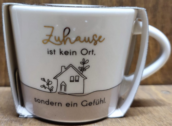 Espressotasse "Zuhause ist kein Ort, sondern ein Gefühl"