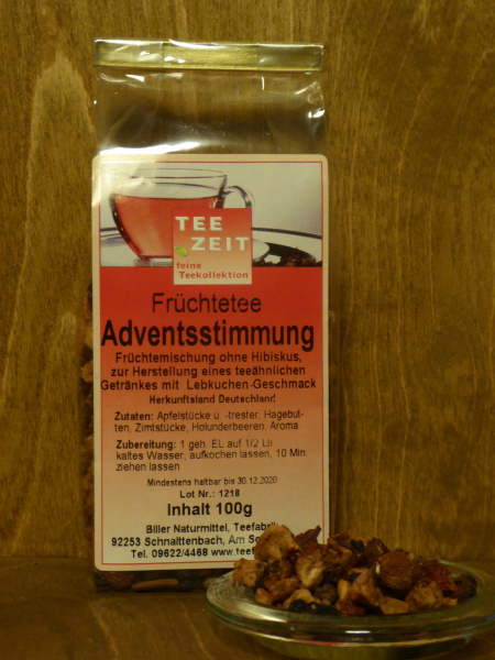 Aromatisierter Früchtetee Adventsstimmung