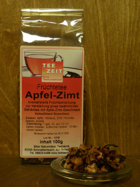 Aromatisierter Spezialfrüchtetee Apfel Zimt