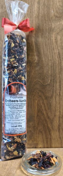 Aromatisierter Früchtetee Erdbeer Vanille im Schlauchbeutel, 90g