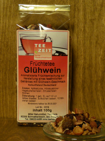 Aromatisierter Früchtetee Glühwein