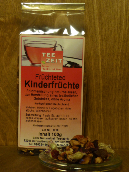 Naturbelassener Früchtetee Kinderfrüchtetee