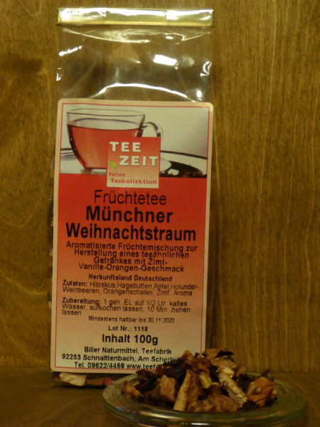 Aromatisierter Früchtetee Münchner Weihnachtstraum