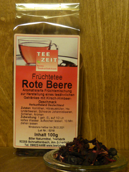 Aromatisierter Früchtetee Rote Beere