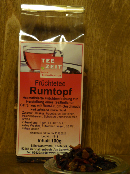 Aromatisierter Früchtetee Rumtopf