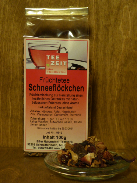 Naturbelassener Früchtetee Schneeflöckchen
