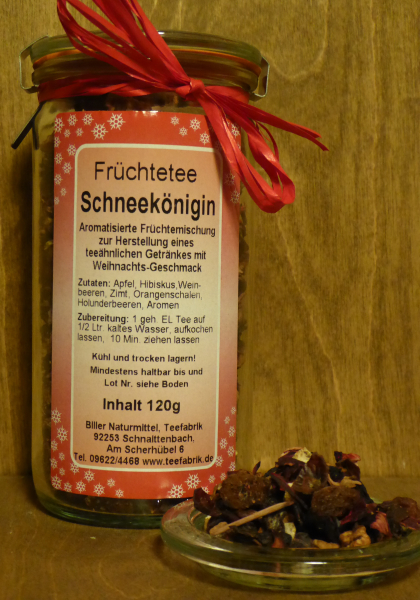 Früchtetee Schneekönigin, 120g im Glas