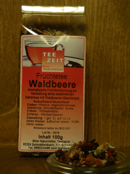 Aromatisierter Früchtetee Waldbeere
