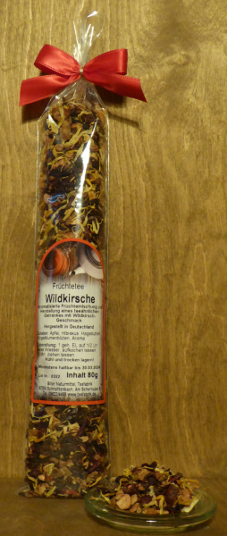 Aromatisierter Früchtetee Wildkirsche im Schlauchbeutel, 80g