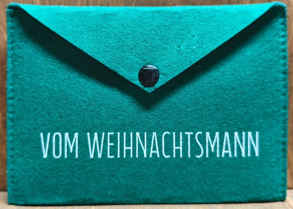 Briefumschlag "vom Weihnachtsmann", grün