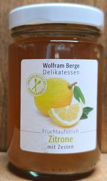 Fruchtaufstrich Zitrone mit Zesten, 170g