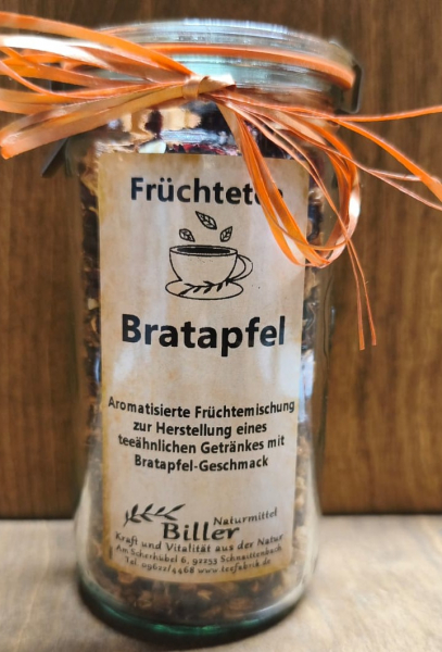 Aromatisierter Früchtetee Bratapfel im Glas, 120g