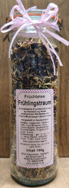 Früchtetee Frühlingstraum im Glas, 150g