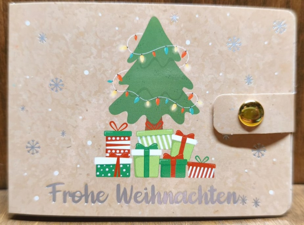 Geldgeschenkkarte "Frohe Weihnachten", creme