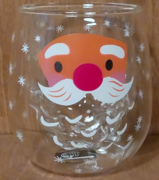 Glas "Weihnachtsmann", doppelwandig