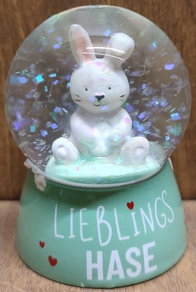Glitzerkugel "Lieblingshase"