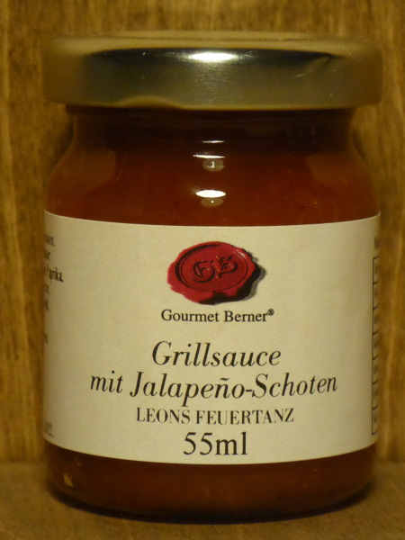 Grillsauce mit Jalapeno-Schoten, 55ml
