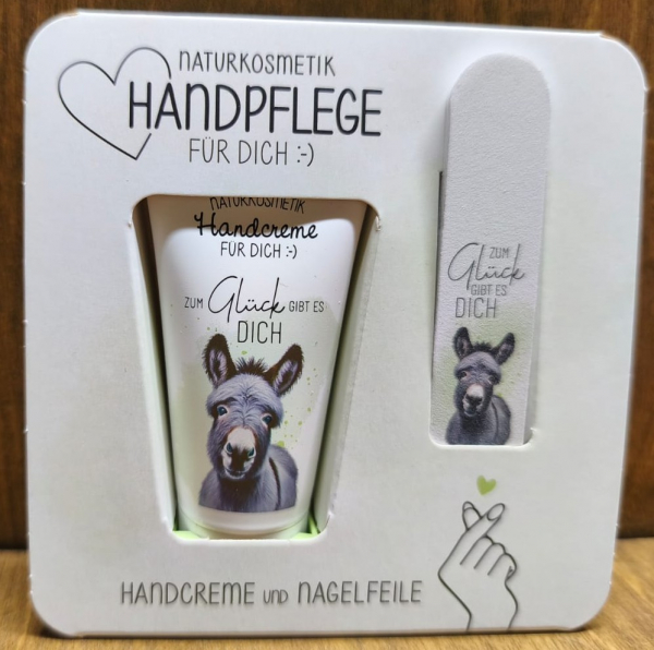 Handpflegeset Esel "Zum Glück gibt es dich"