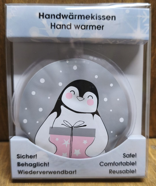 Handwärmer Pinguin, rosa