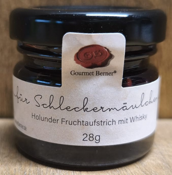 Holunder Fruchtaufstrich mit Whisky "für Schleckermäulchen", 28g