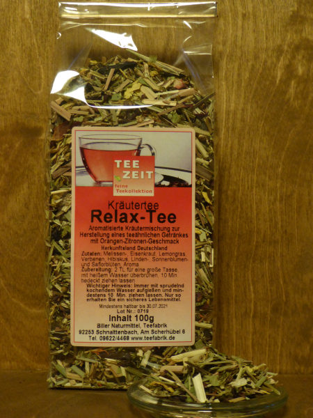 Aromatisierte Kräutermischung Relax Tee