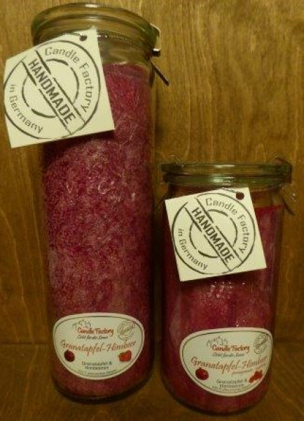Kerze "Granatapfel Himbeer" groß