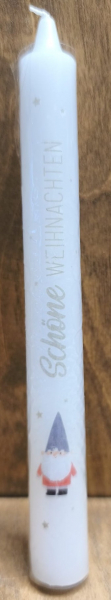 Stabkerze Wichtel "Schöne Weihnachten"