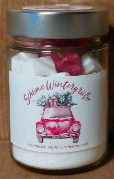 Kochmischung für Erdbeerpunsch "Schöne Wintergrüße"