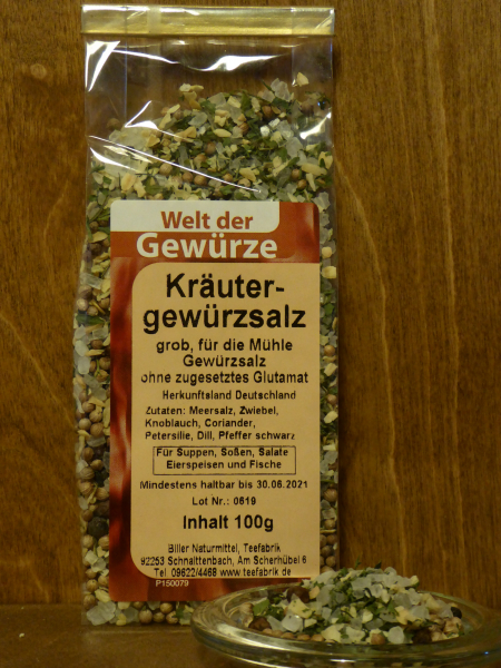 Kräutergewürzsalz für die Mühle
