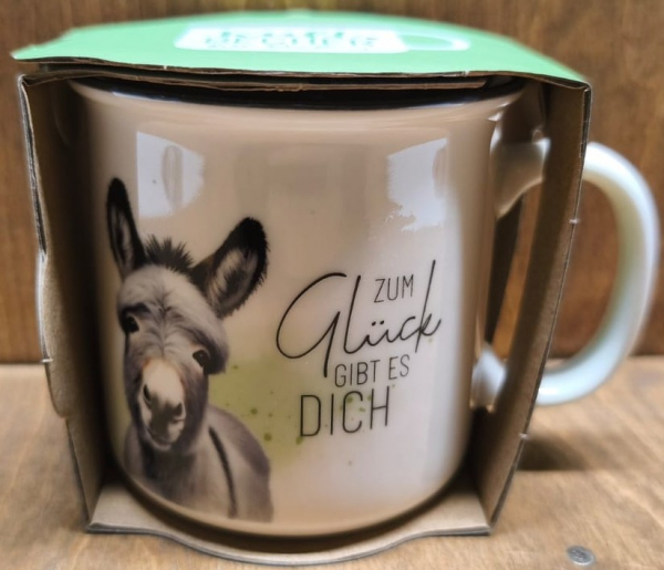Kultbecher Esel "Zum Glück gibt es dich"