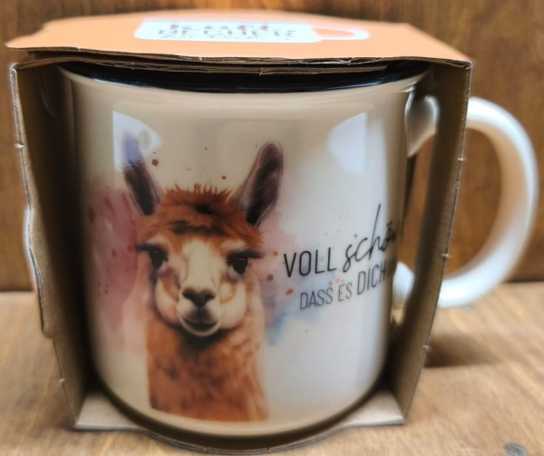Kultbecher Lama "Voll schön, dass es dich gibt"
