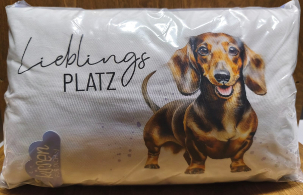 Kuschelkissen Dackel "Lieblingsplatz"
